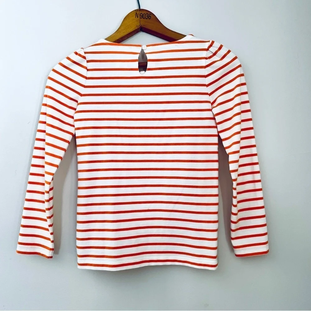 Gymboree Top Orange Stripes Bows 8 Cotton Halloween October